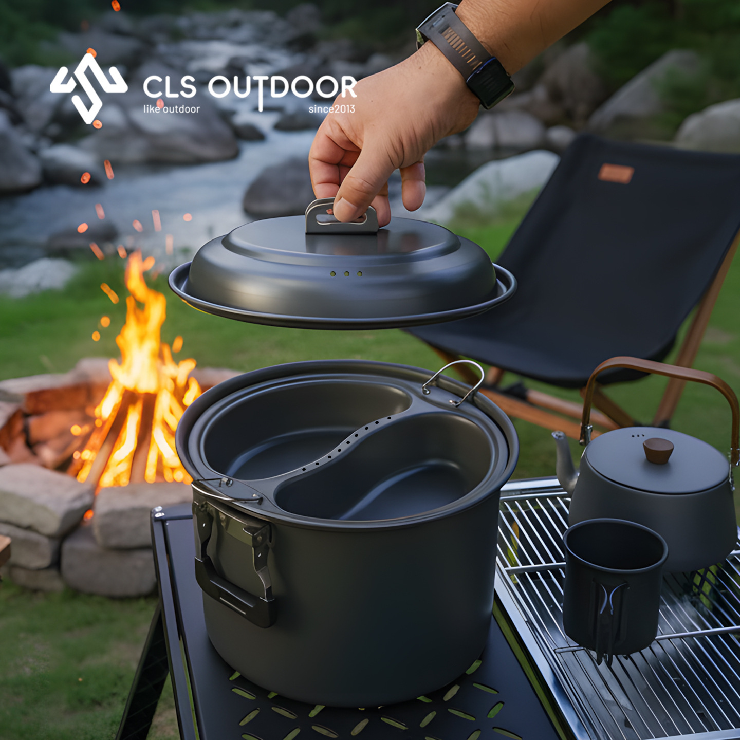 Camping Cooking Set Large - Conjunto de Panela de Cozimento e