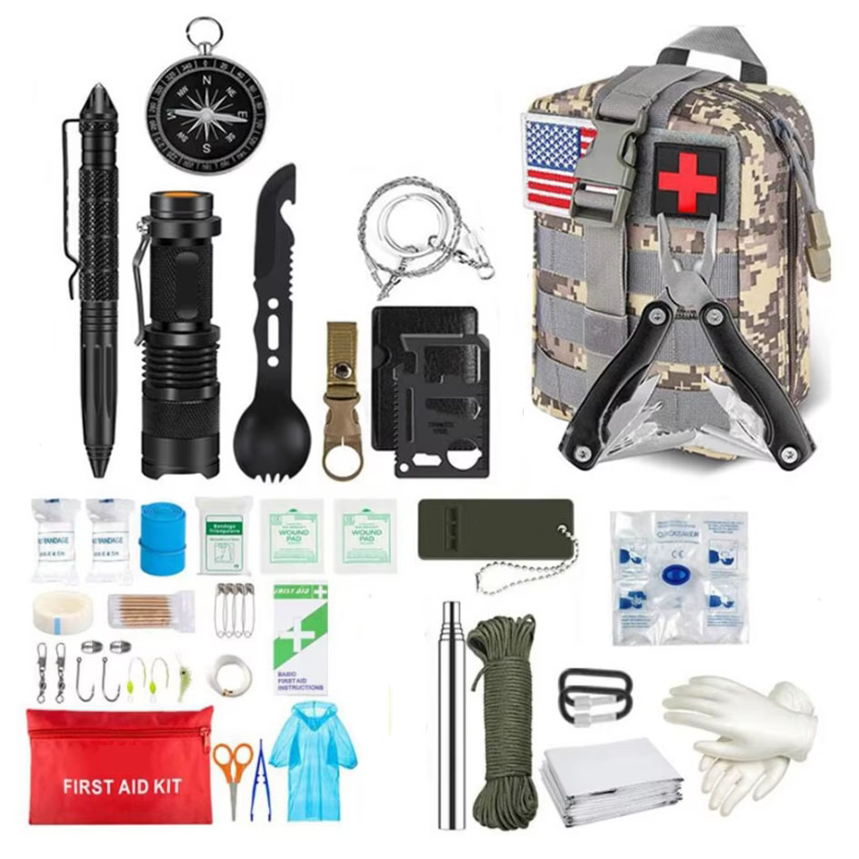 Camping Cooking Set With Bag - Kit de primeiros socorros de sobrevivência