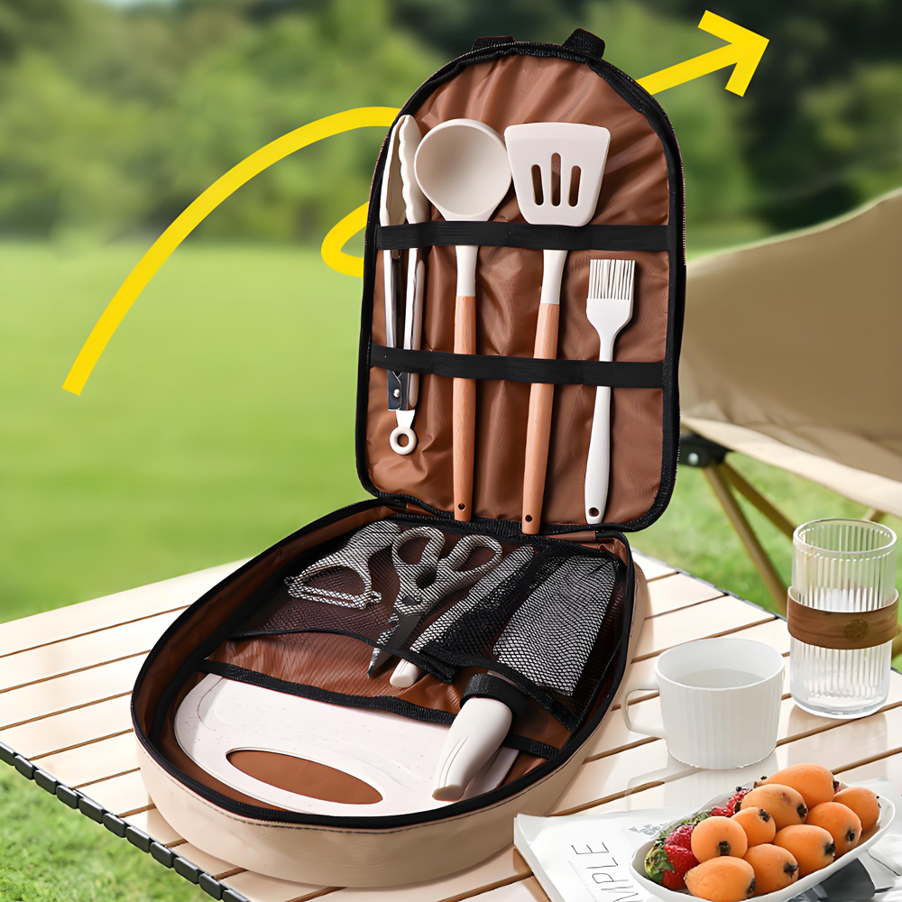 Camping Cooking All In One - Conjunto de 10 Utensílios de Cozinha