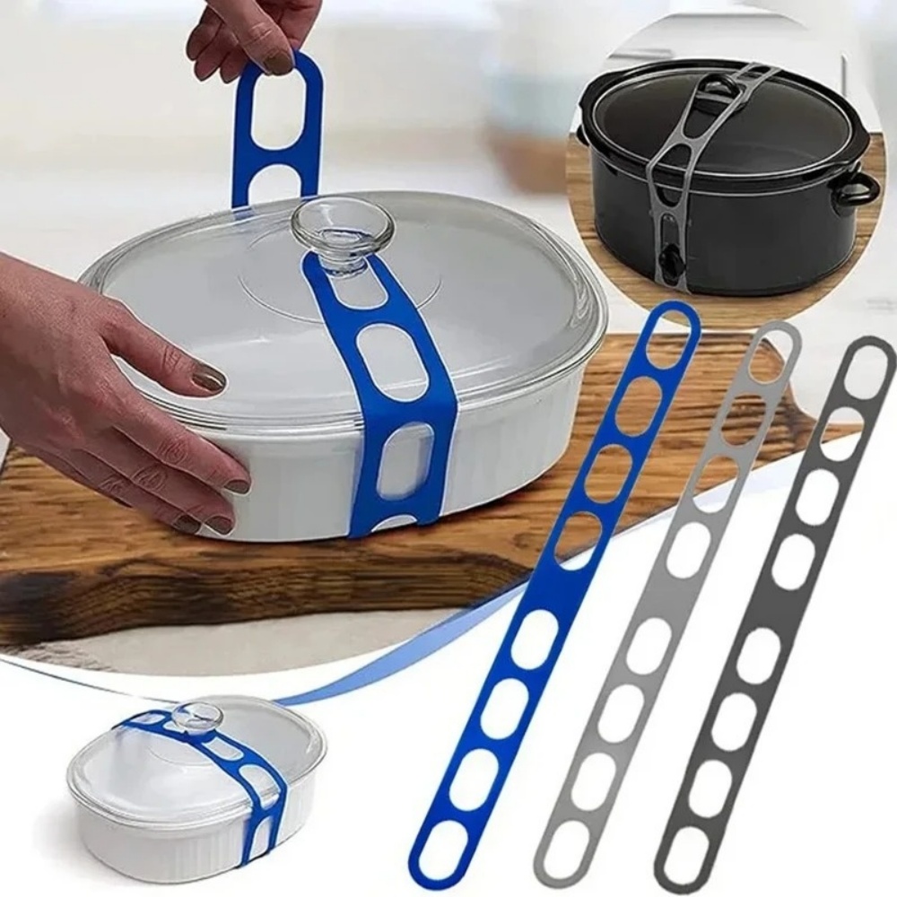 Camping Cooking Organizer - Suporte de Silicone Reutilizável para Tampas