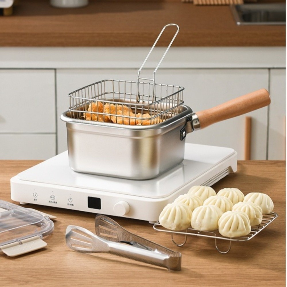 Camping Cooking Set Large - Frigideira portátil de aço inoxidável formato
