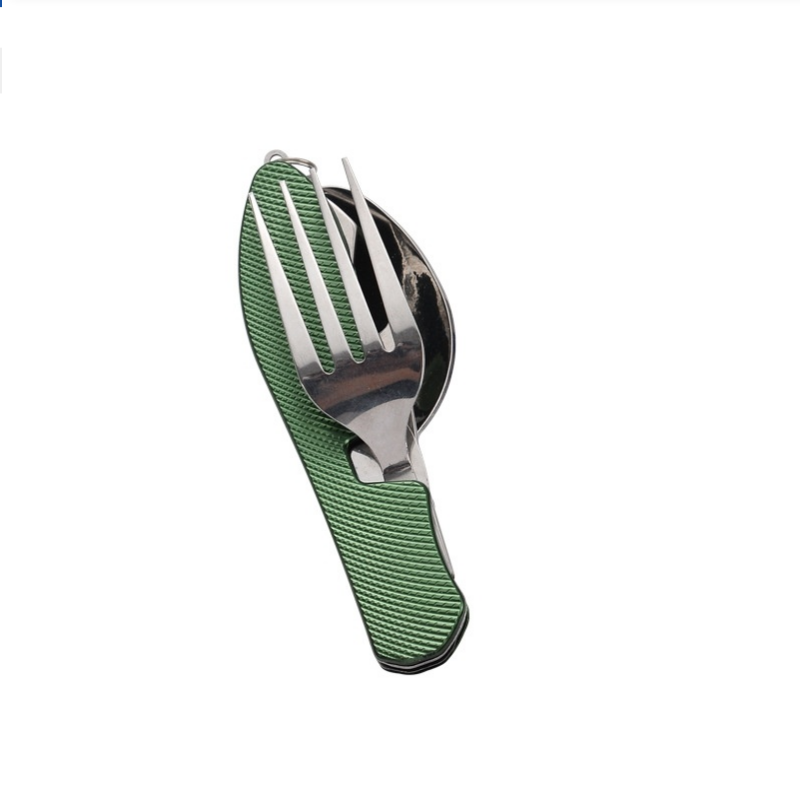 Camping Cooking Cutlery Set - Conjunto de Talheres Dobráveis em Aço