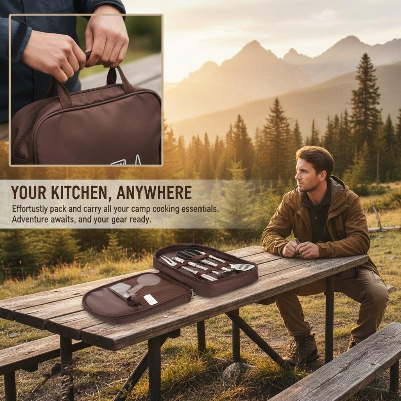 Camping Cooking Utensil Bag - Bolsa de armazenamento para acampamento, bolsa