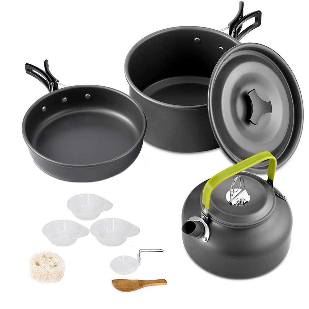 Camping Cooking Set Large - Conjunto de panelas antiaderentes de alumínio