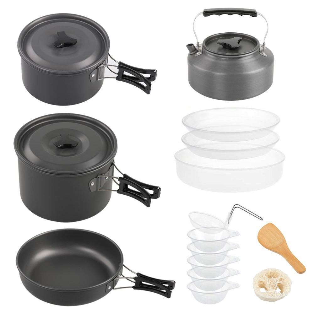 Camping Cooking Set Large - Conjunto de cozinha grande para atividades