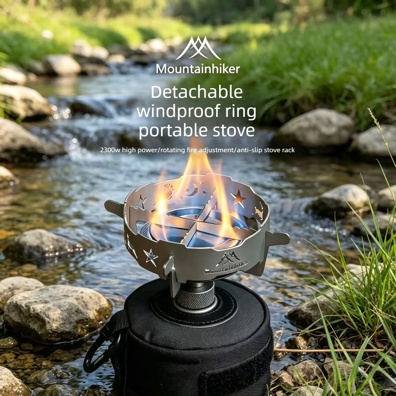 Camping Cooking Gas Stove - Fogareiro de Camping com Anel Desmontável