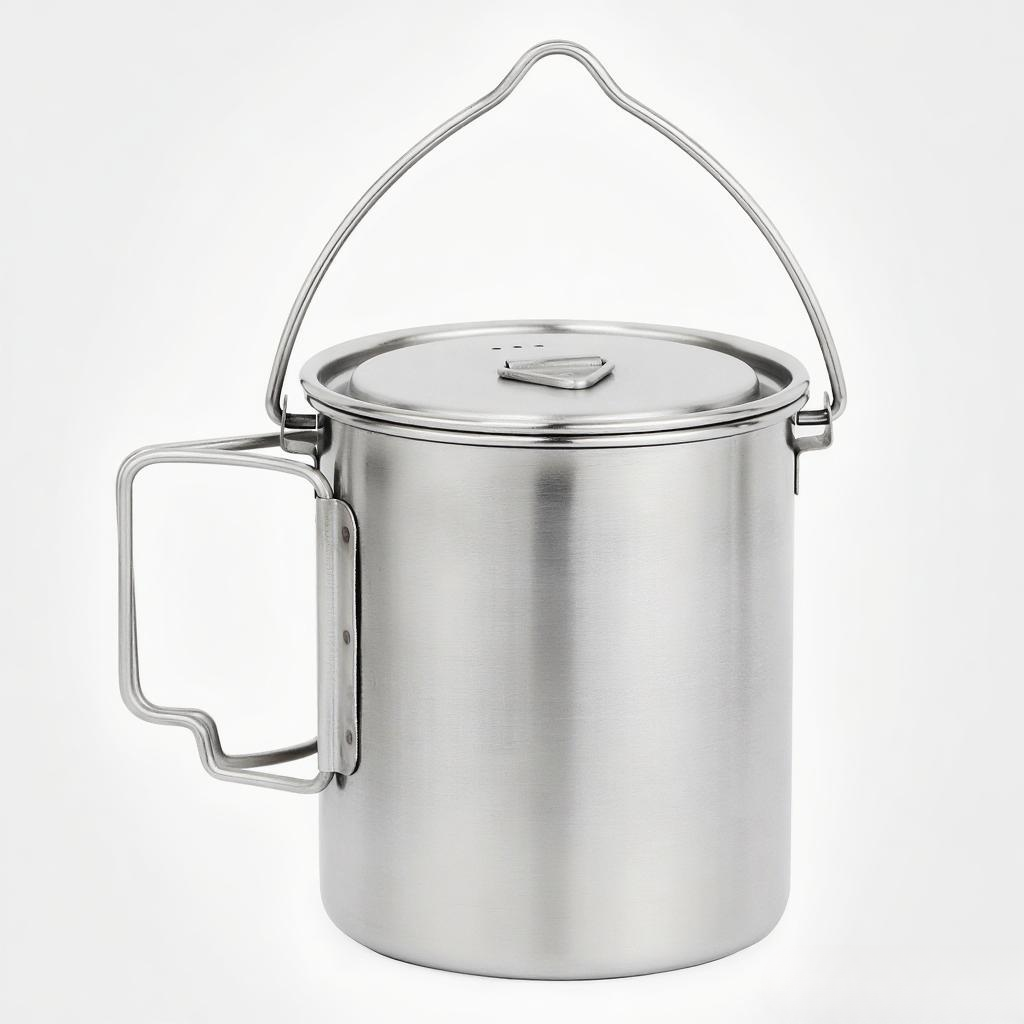 Camping Cooking Cup - Caneca de Água Portátil de Aço