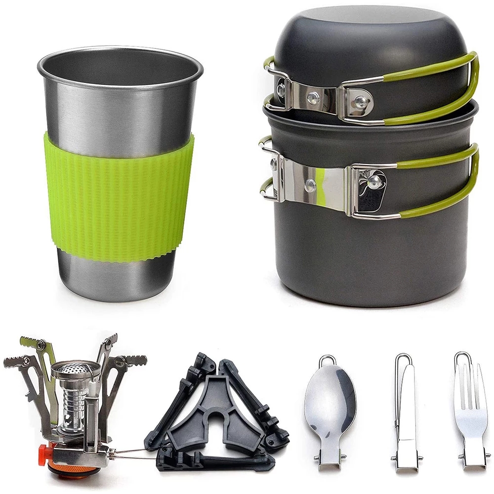 Camping Cooking Utensil Bag - Kit de panelas de acampamento com