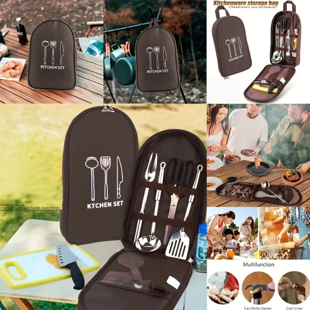 Bolsa portátil para cozinhar a - Camping Cooking Utensil Bag avaliação e preço