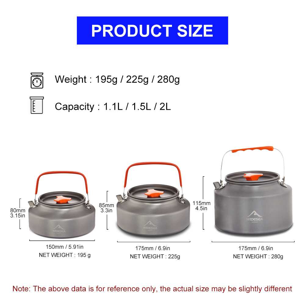 Widesea-Camping Chaleira, 1.1L - Camping Cooking Unit avaliação e preço