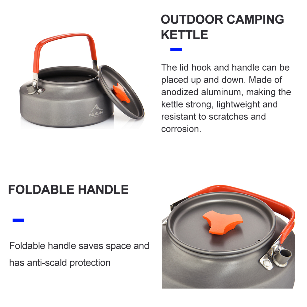 Widesea-Camping Chaleira, 1.1L - Camping Cooking Unit avaliação e preço