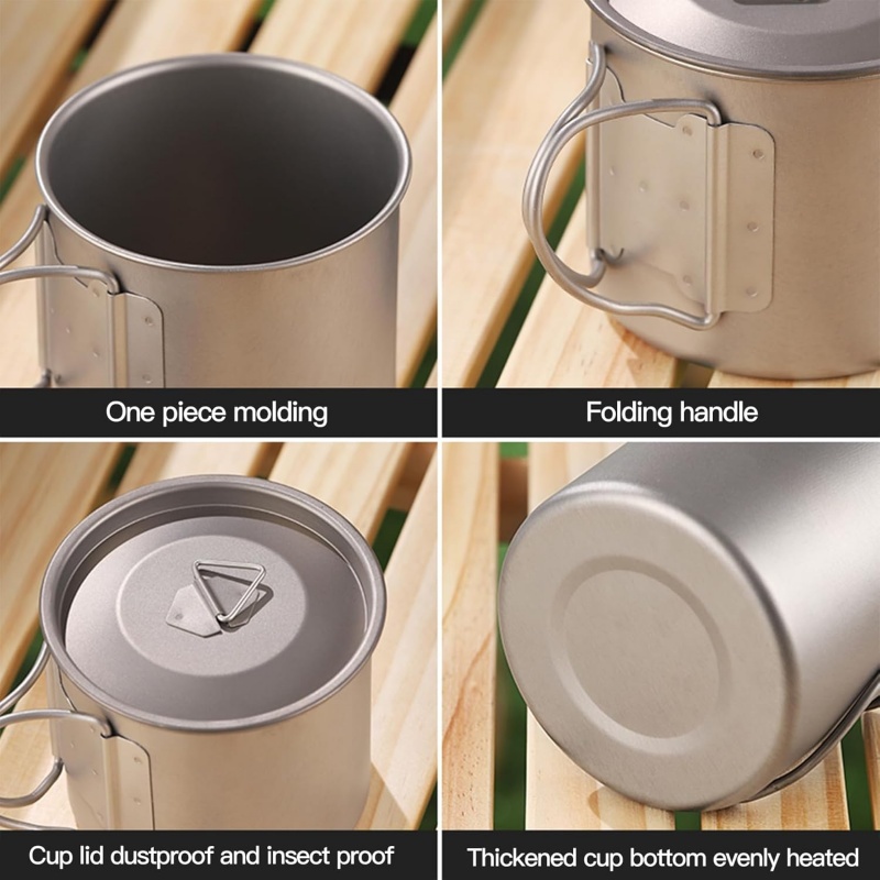 Caneca de Camping em Titânio c - Camping Cooking Utensil Bag avaliação e preço