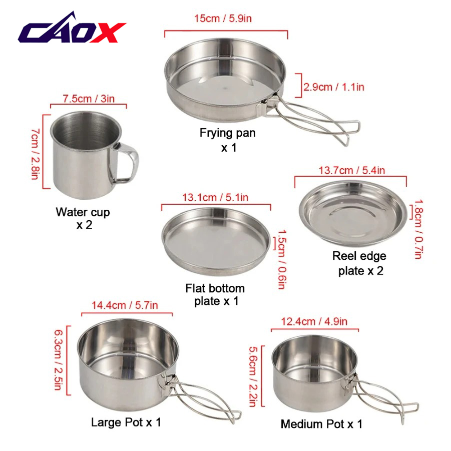 Conjunto de Utensílios de Camp - Camping Cooking Set Large avaliação e preço