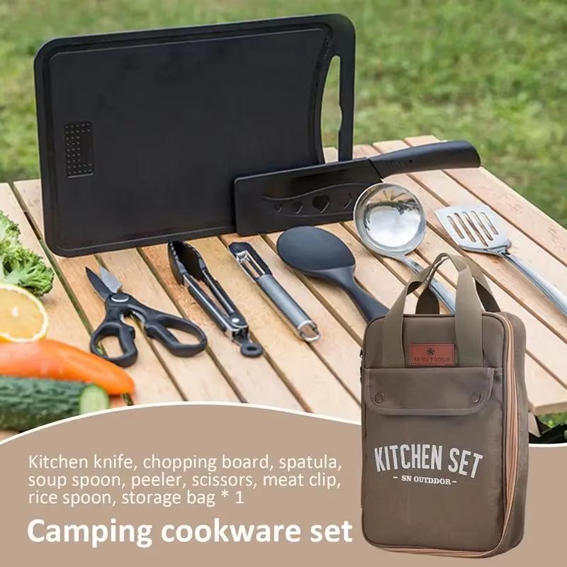 Conjunto de Utensílios de Cozi - Camping Cooking Utensil Bag avaliação e preço