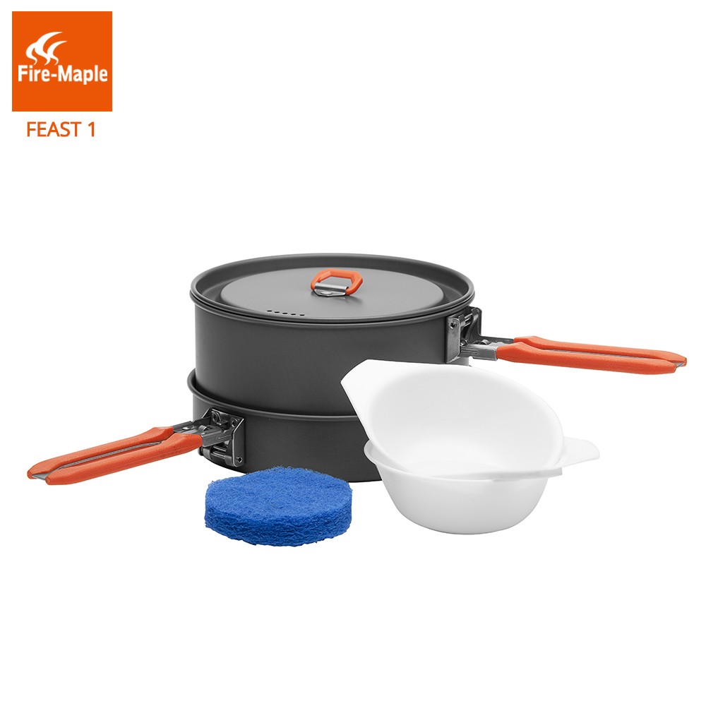Fogo bordo festa 1 acampamento - Camping Cooking Set Large avaliação e preço