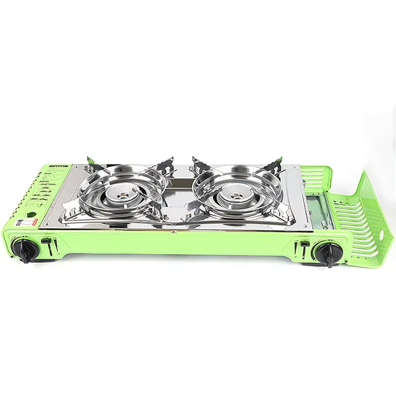 Fogão Portátil para Acampament - Camping Double Cooking Stove avaliação e preço