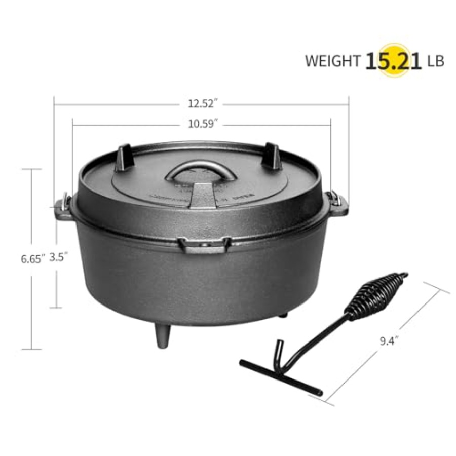Panela Holandesa de Ferro Fund - Camping Cooking Dutch Oven avaliação e preço