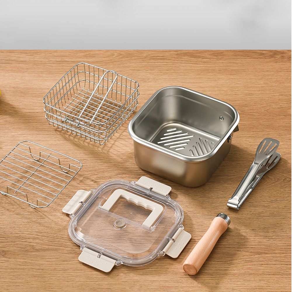 Frigideira portátil de aço ino - Camping Cooking Set Large avaliação e preço