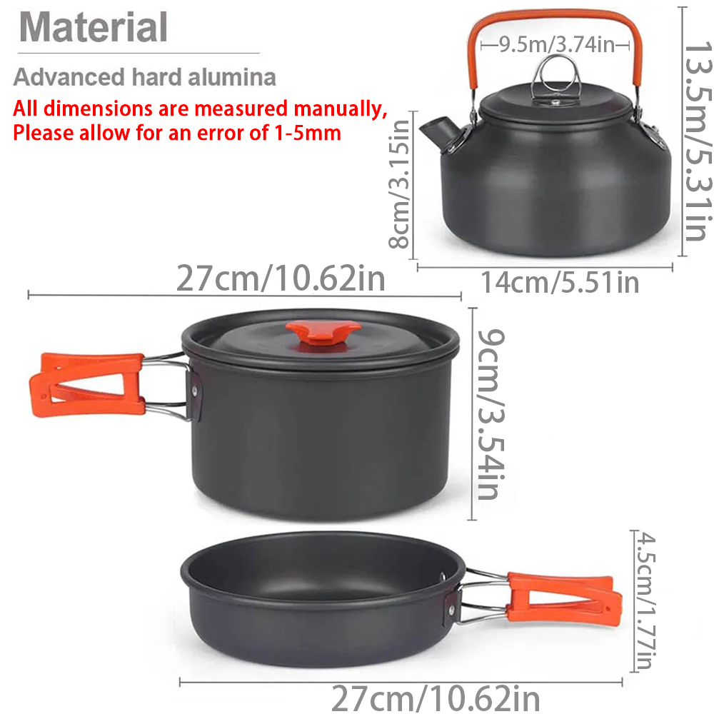 1 pçs/1 conjunto kit de panela - Camping Cooking Utensil Bag avaliação e preço