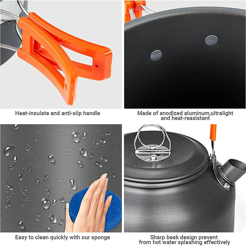 1 pçs/1 conjunto kit de panela - Camping Cooking Utensil Bag avaliação e preço