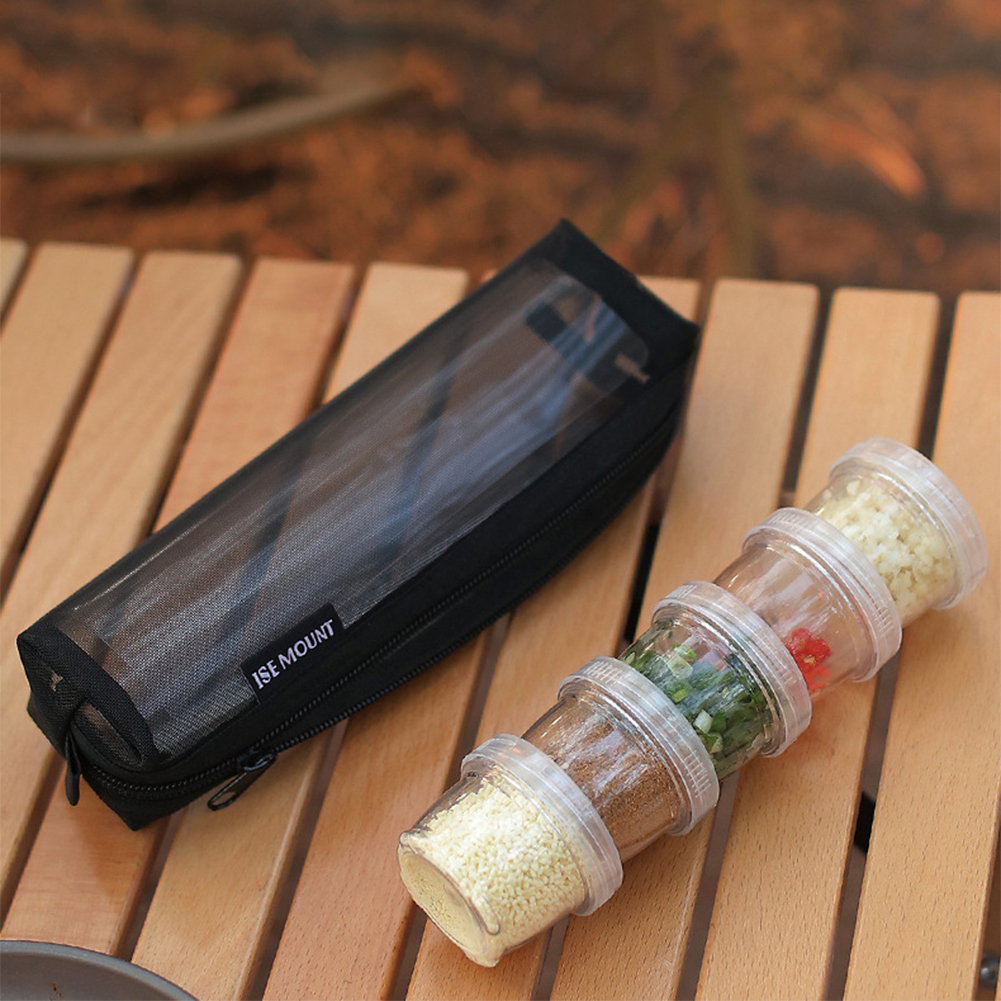Kit de Temperos para Camping c - Camping Cooking Set With Bag avaliação e preço