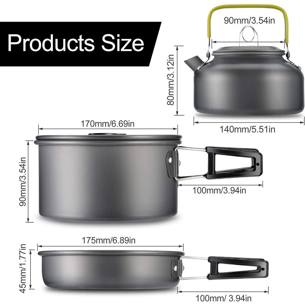 Conjunto de panelas antiaderen - Camping Cooking Set Large avaliação e preço
