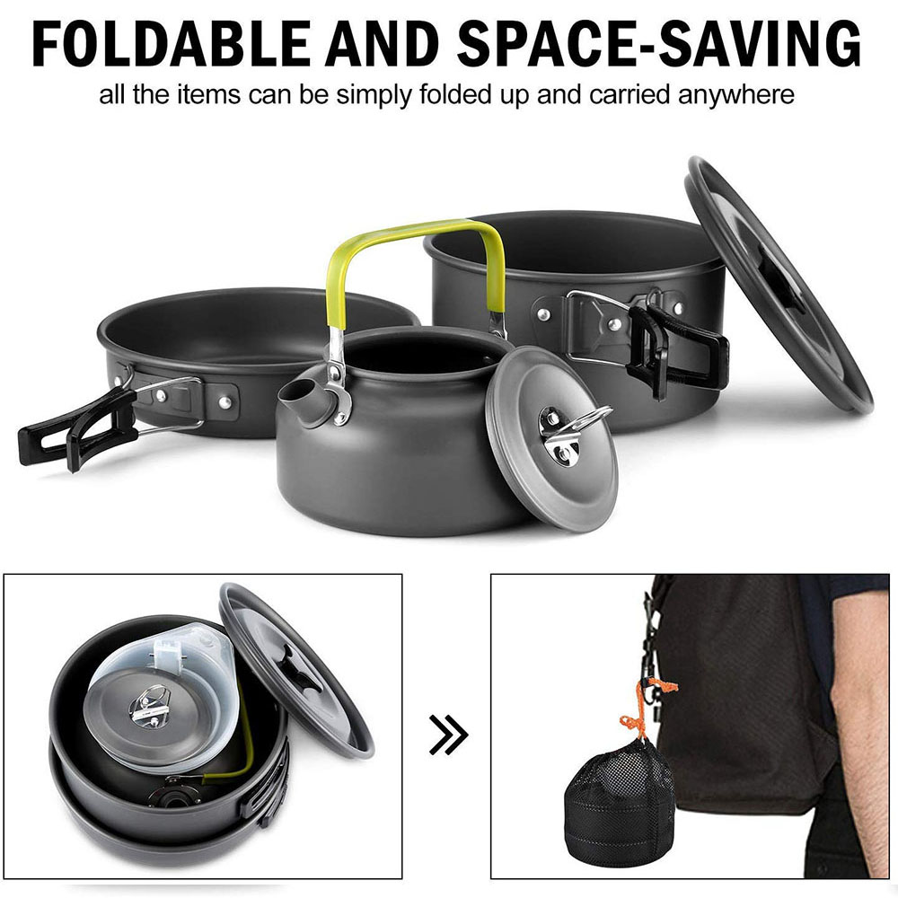 Conjunto de panelas antiaderen - Camping Cooking Set Large avaliação e preço