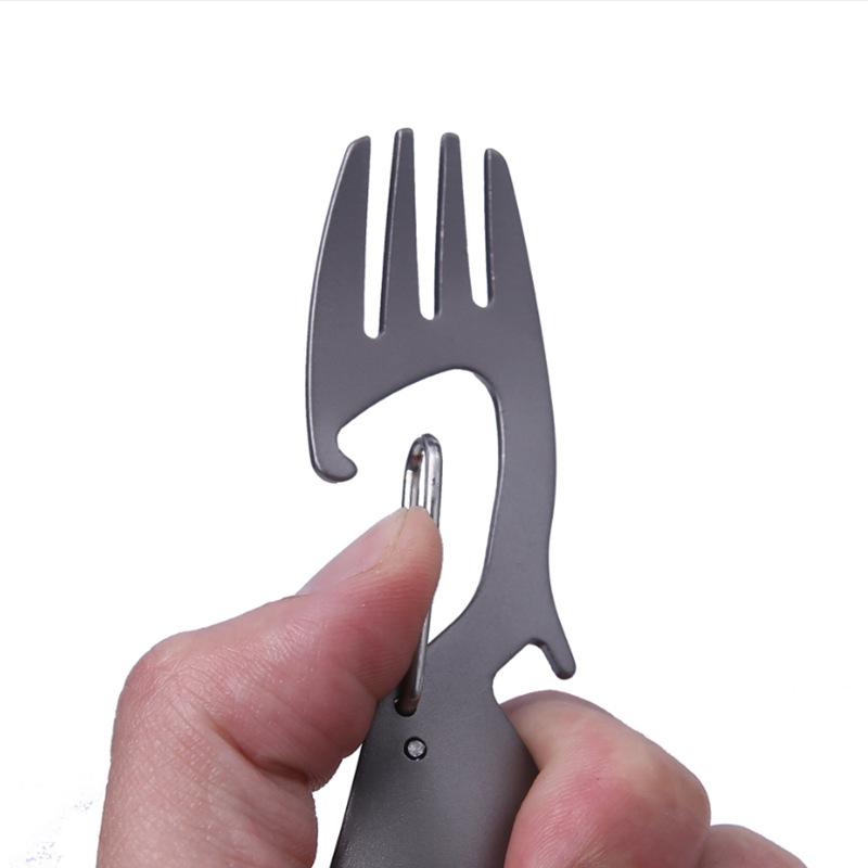 Colher de garfo de liga de tit - Camping Cooking Cutlery Set avaliação e preço