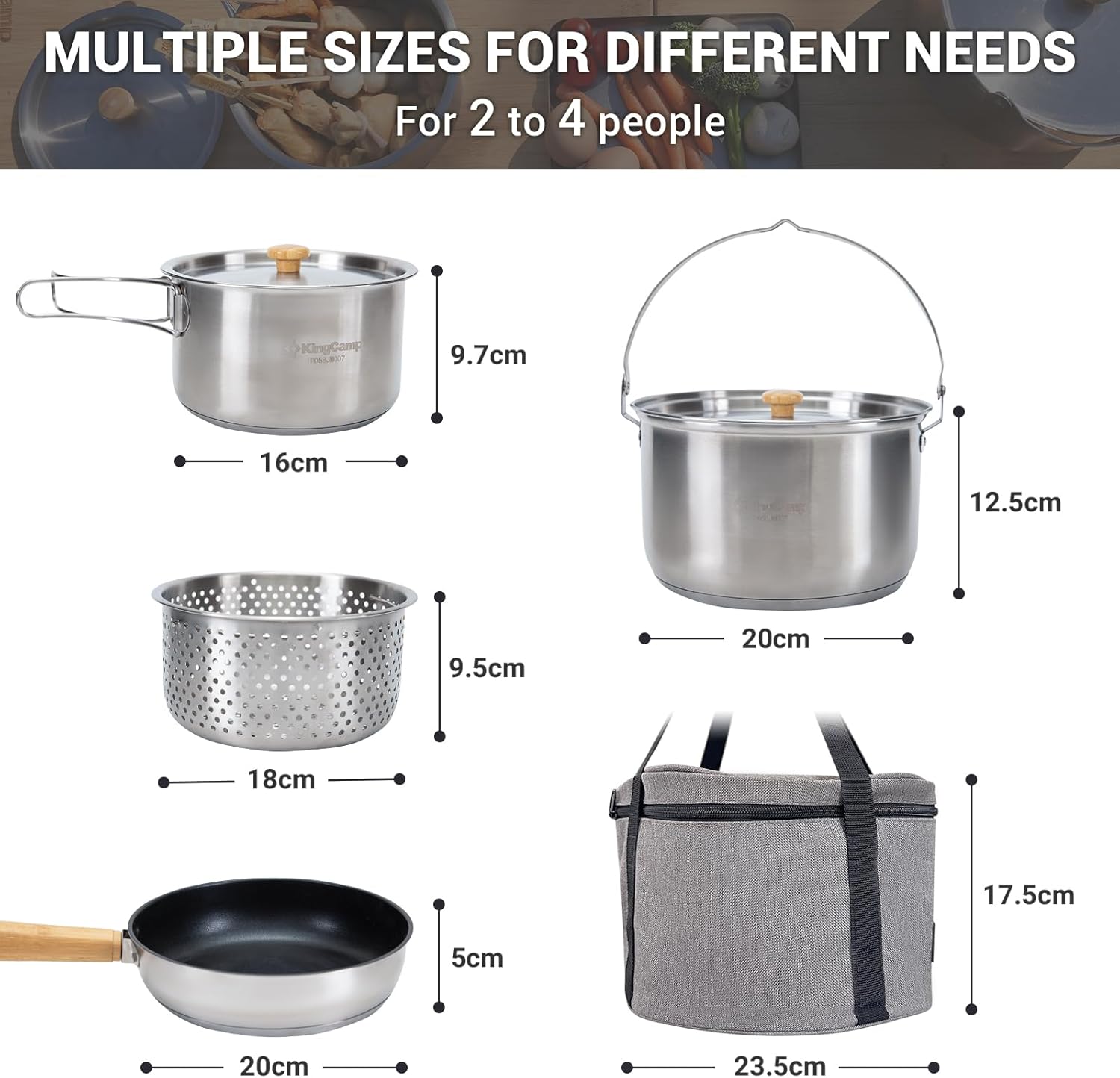 Conjunto de Utensílios de Cozi - Camping Cooking Set With Bag avaliação e preço