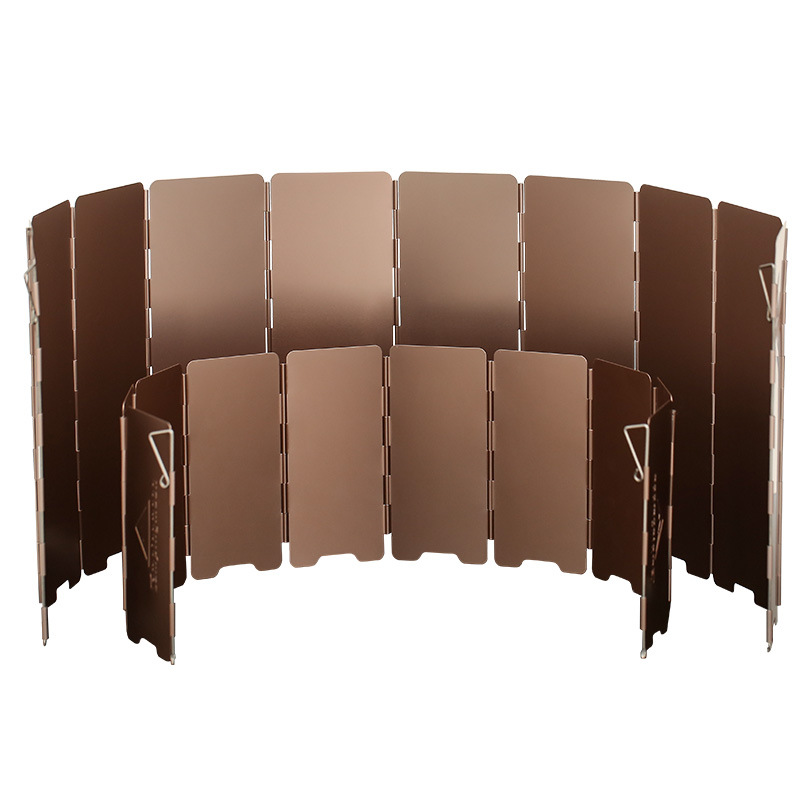 10 placas de bronze-colorido d - Camping Cooking Windscreen avaliação e preço