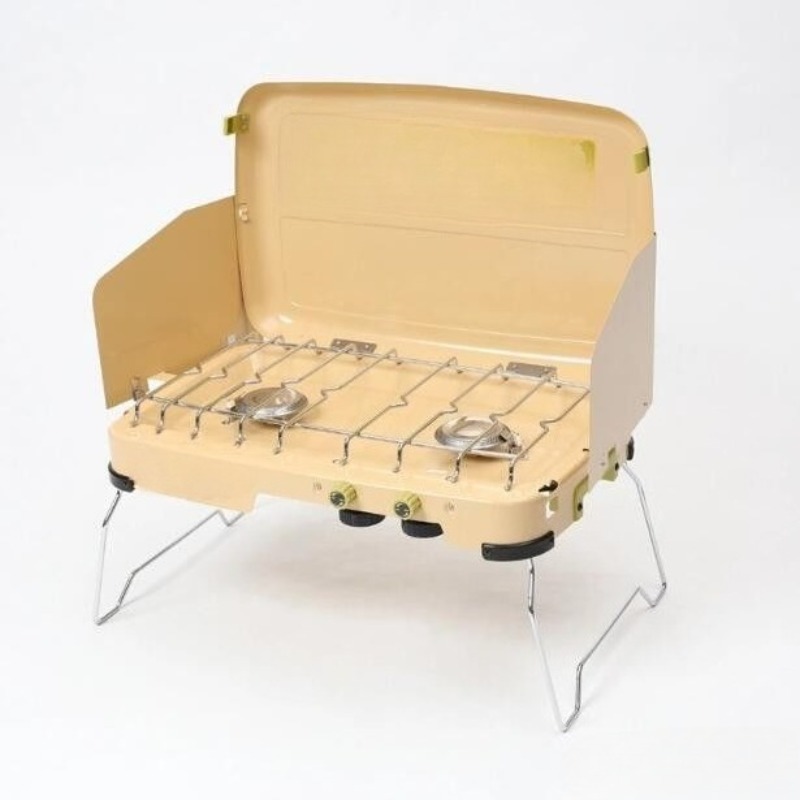 Fogão cassete portátil à prova - Camping Double Cooking Stove avaliação e preço