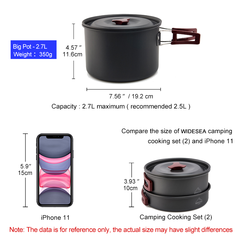 Widesea conjunto de panelas de - Camping Cooking All In One avaliação e preço