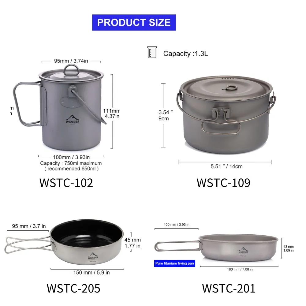 Coleção AliExpress Widesea-Con - Camping Cooking Set Large avaliação e preço