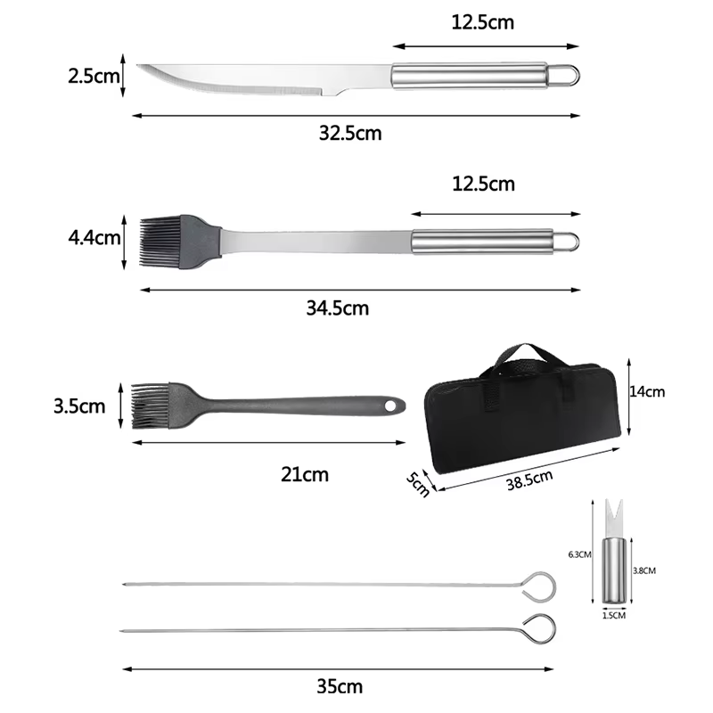Conjunto de Utensílios para Ch - Camping Cooking Utensil Bag avaliação e preço