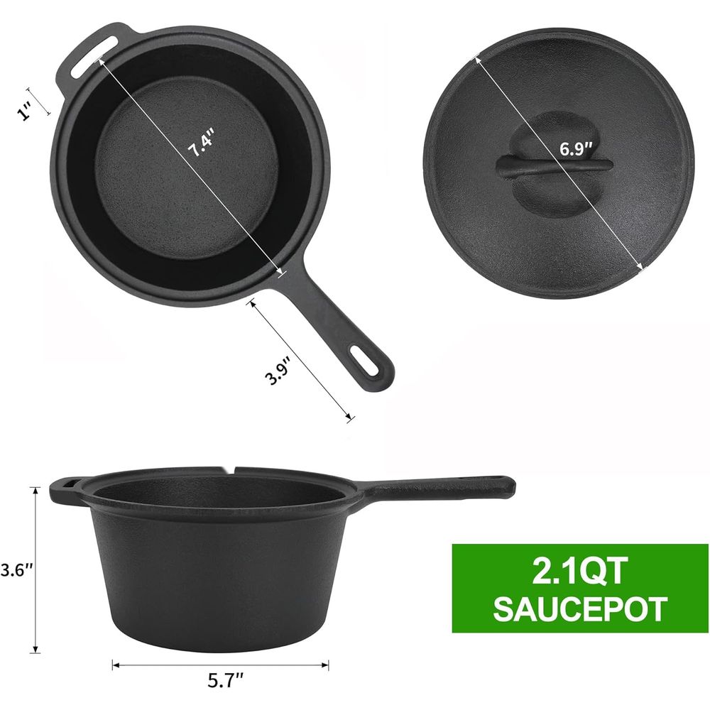 Conjunto de 8 Peças de Panelas - Camping Cooking Dutch Oven avaliação e preço