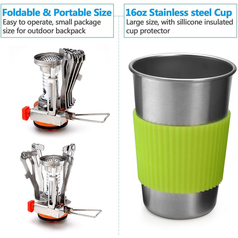 Kit de panelas de acampamento  - Camping Cooking Utensil Bag avaliação e preço