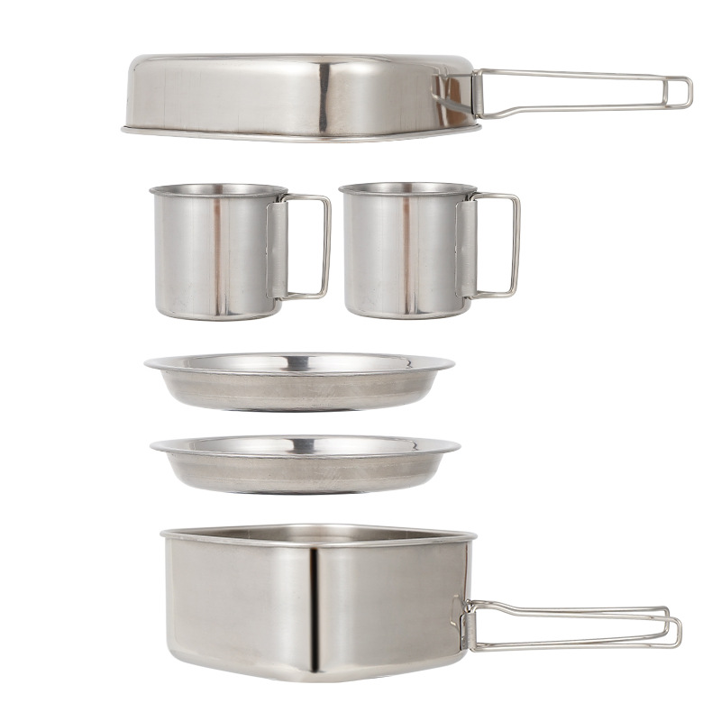 6 pçs pote ao ar livre acampam - Camping Cooking Cup avaliação e preço